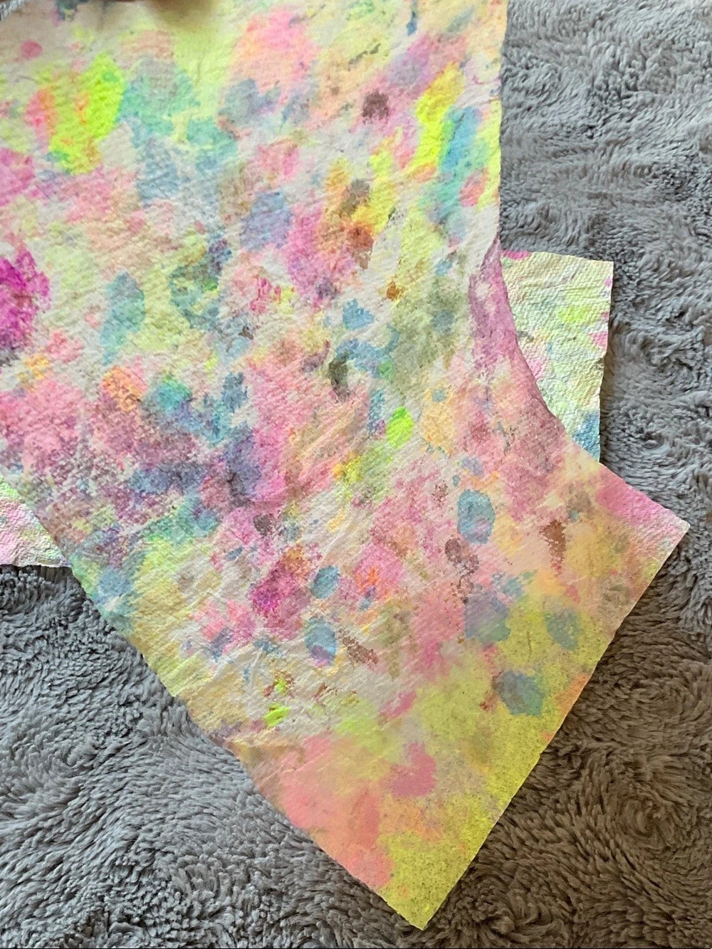 Abstract Multicolor Textile Art - Picture 2 of 7